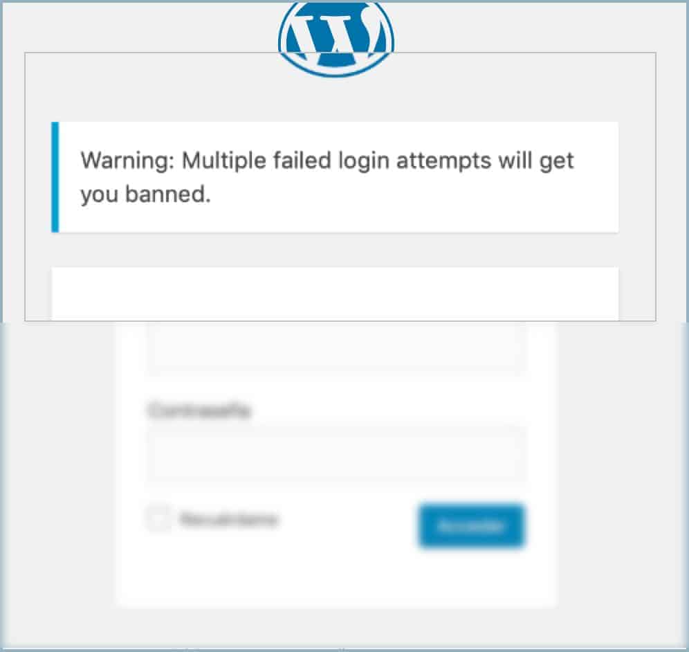 Warning on multiple mailed login attempts
