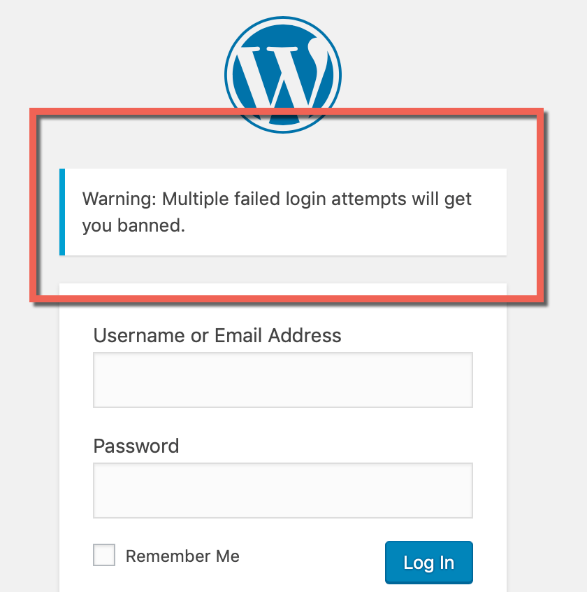 Login notice