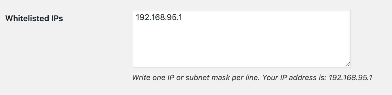 Whitelist IP