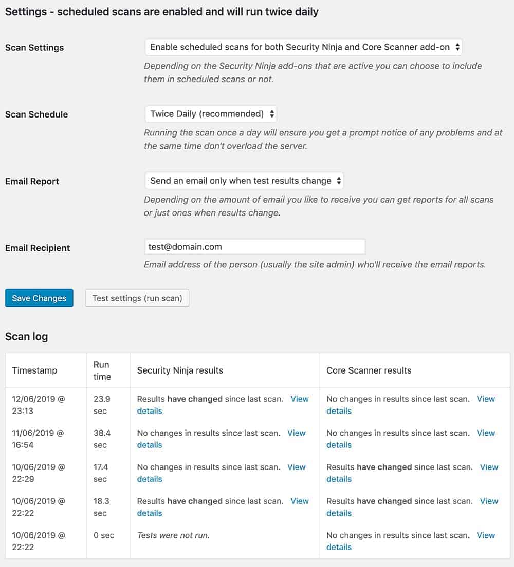Scheduled Scanner