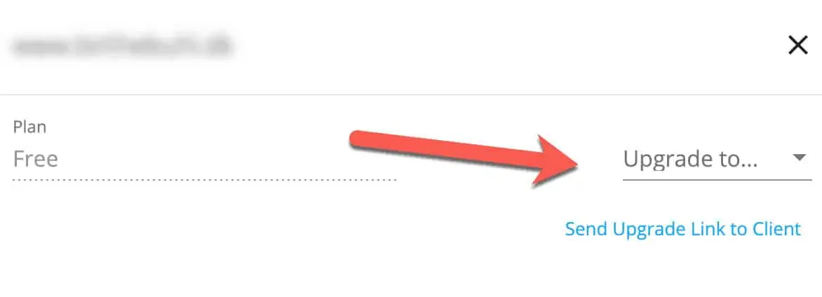 Send the upgrade link to your client