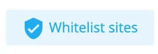 Confirmation dialogue for whitelisting sites