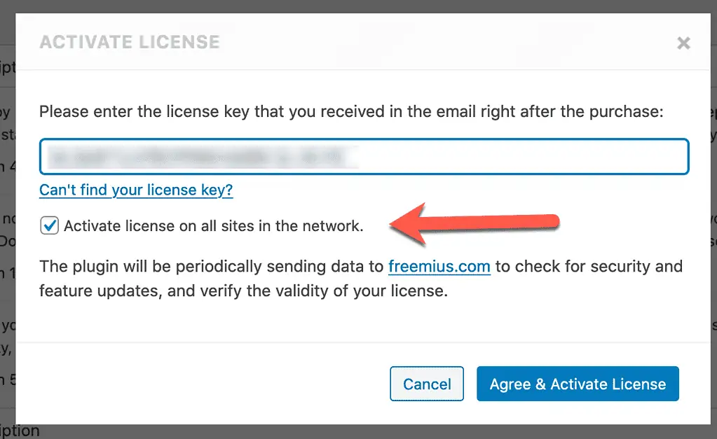 Activate on all sites in the network