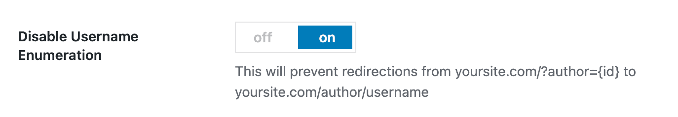 Disable Username Enumeration