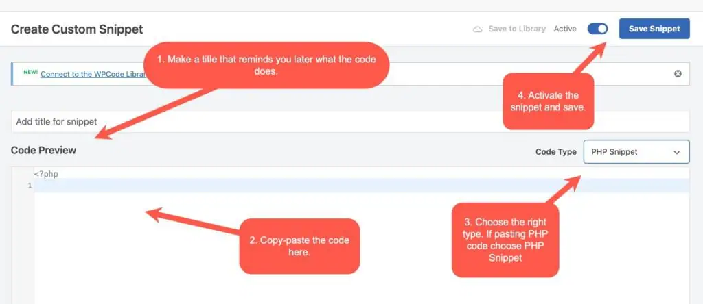 How to add a custom snippet to your website