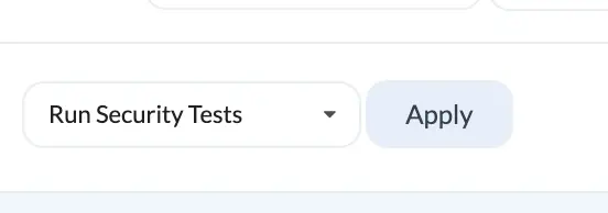 Run Security Tests bulk action