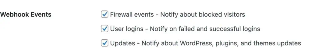 Webhook Events as of version 5.171