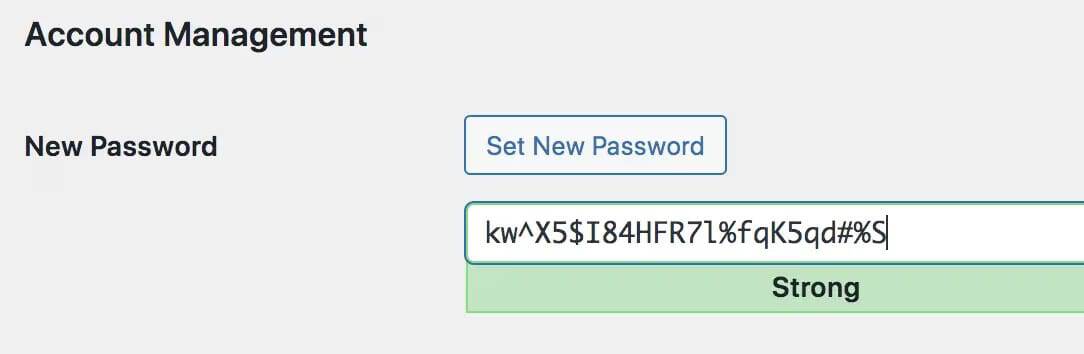 Strong password guidance