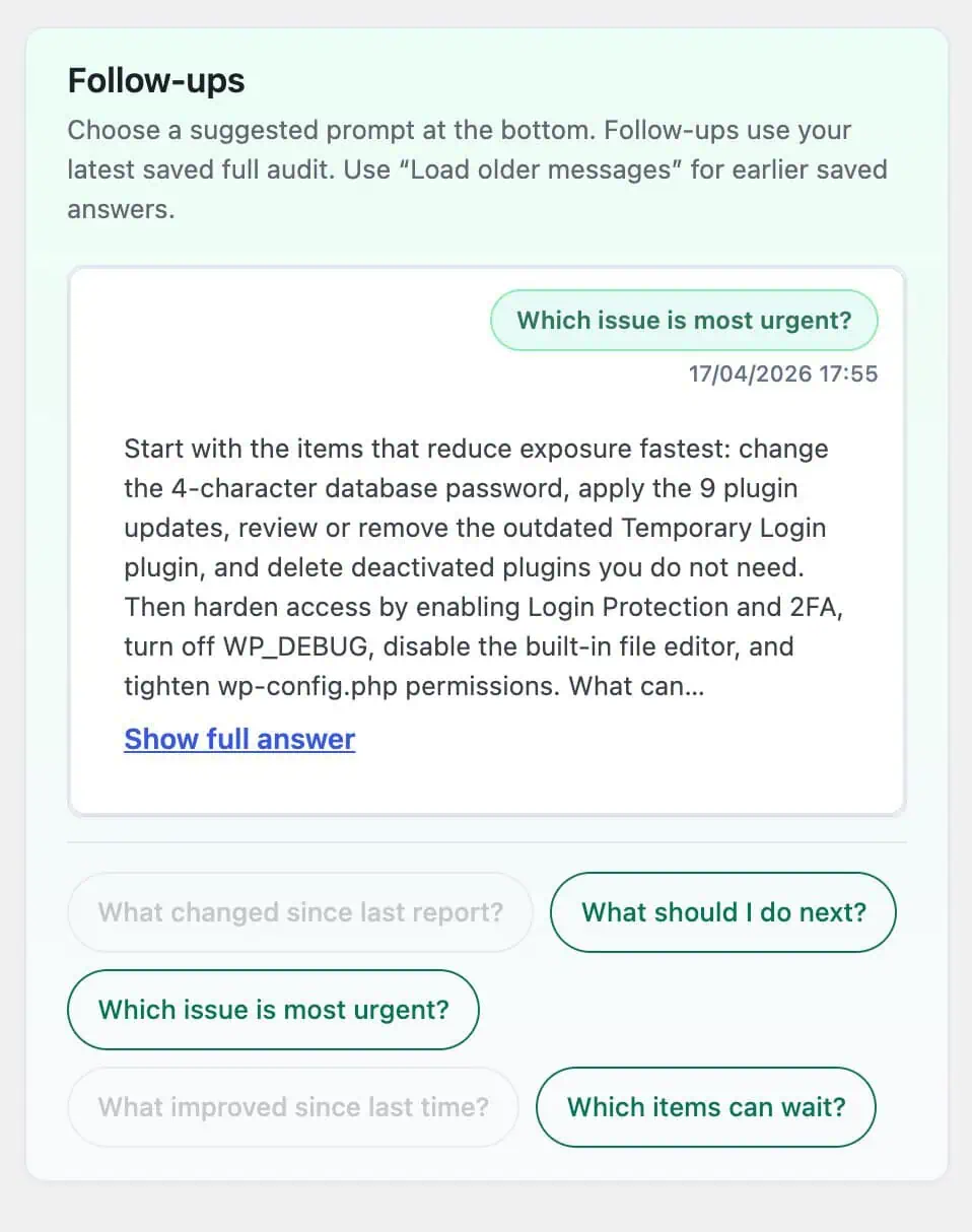 Ask follow-up questions