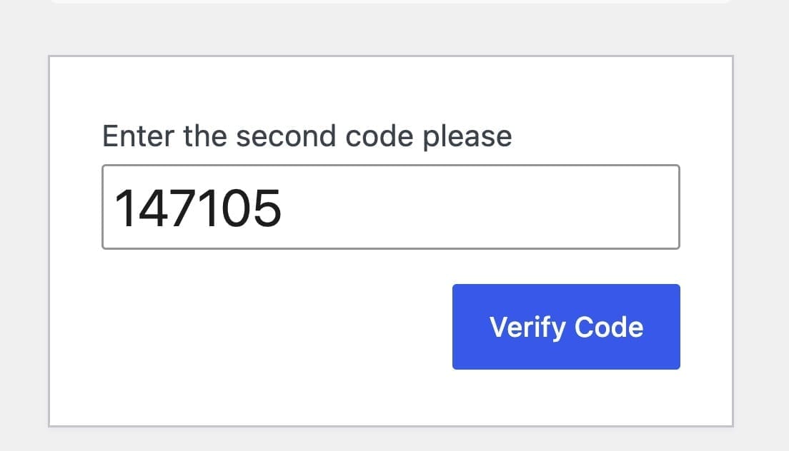 Enter your 2FA code at login