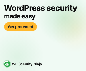 WP Security Ninja medium rectangle banner (mint)