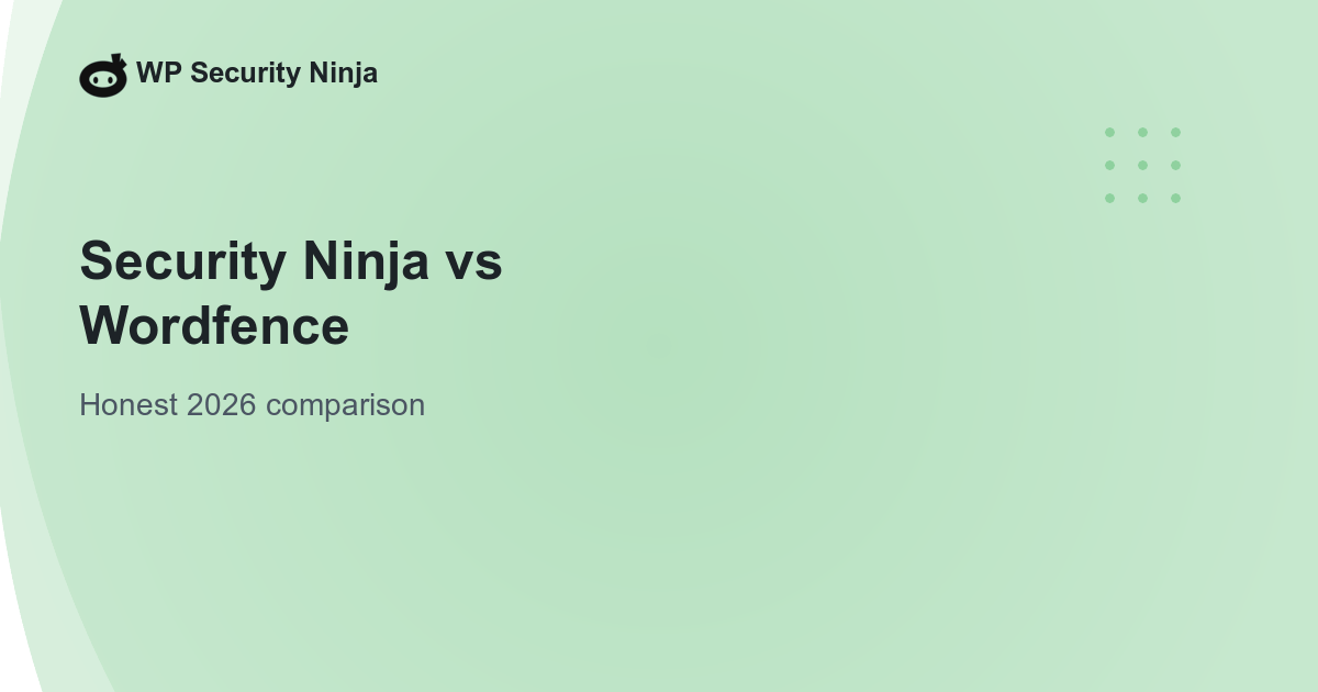 Security Ninja vs Wordfence 2026
