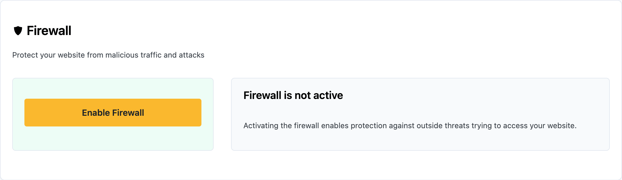 Firewall enable toggle used to disable during imports