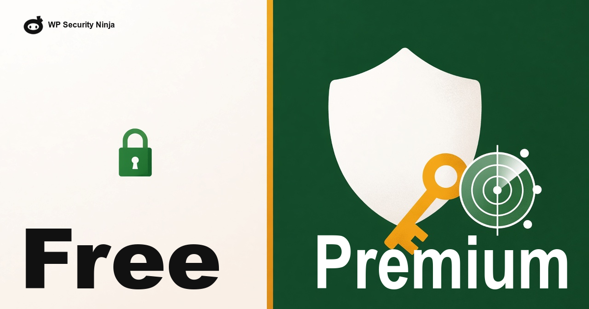 Free vs premium WordPress security plugins