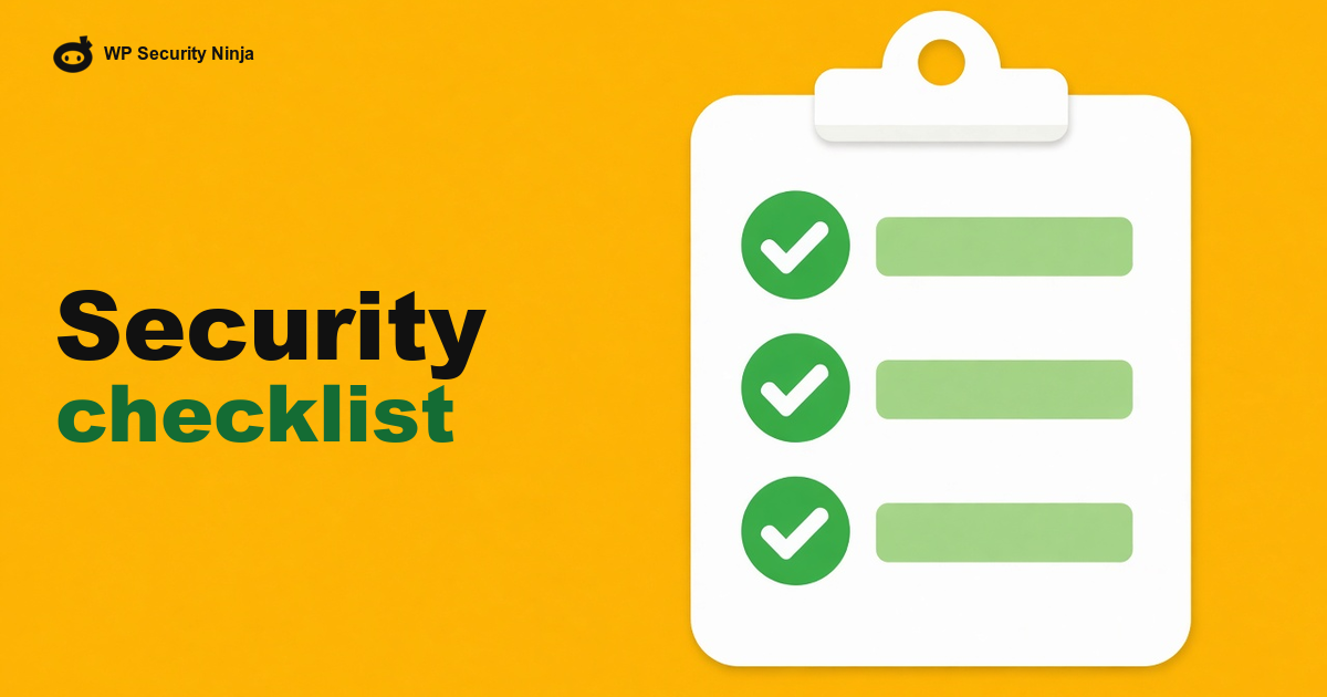 WordPress security checklist