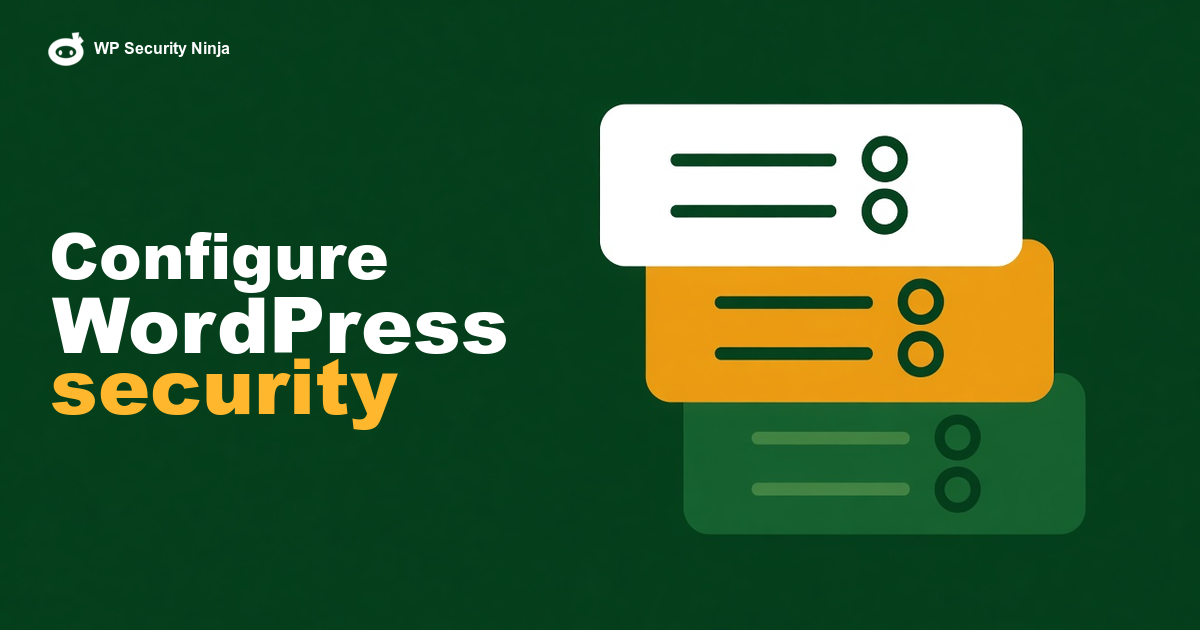 WordPress security configuration