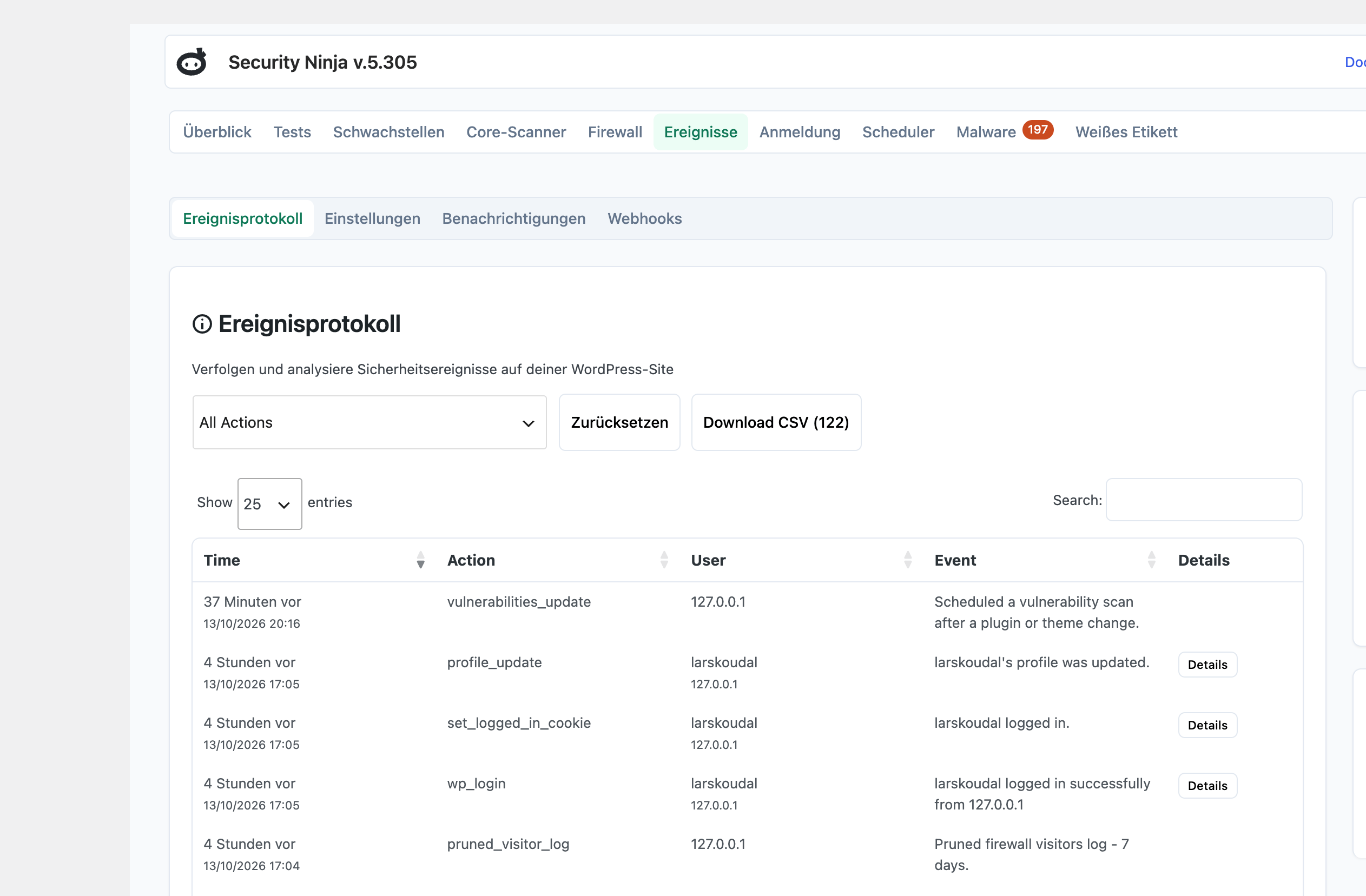 Webhooks mit einem echten Verlauf kombinieren screenshot