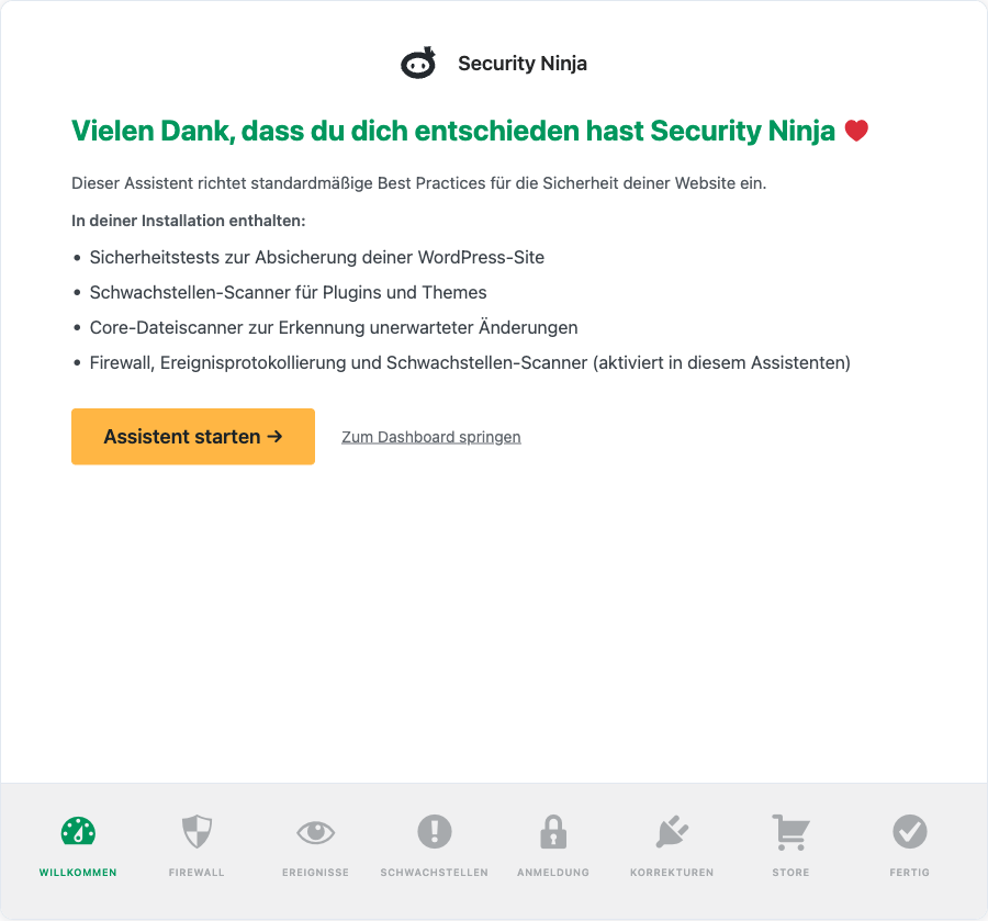 Schützen Sie Ihre Website in Minuten