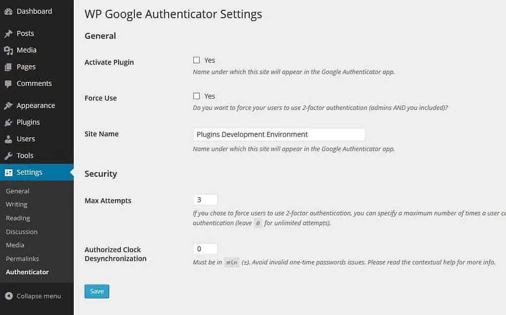 WP-Google-Authenticator