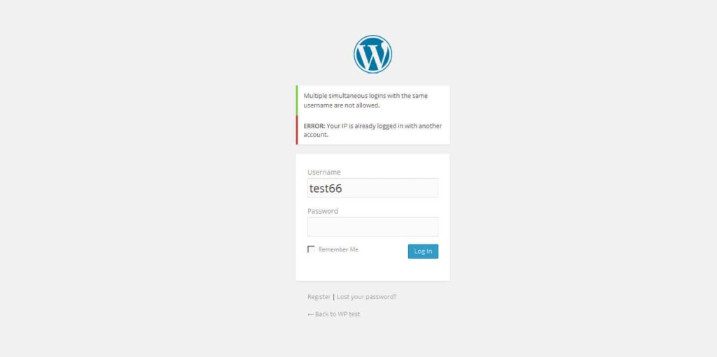 Block Double Logins
