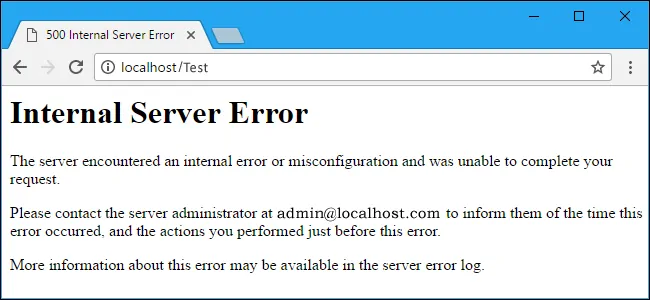 Internal Server Error