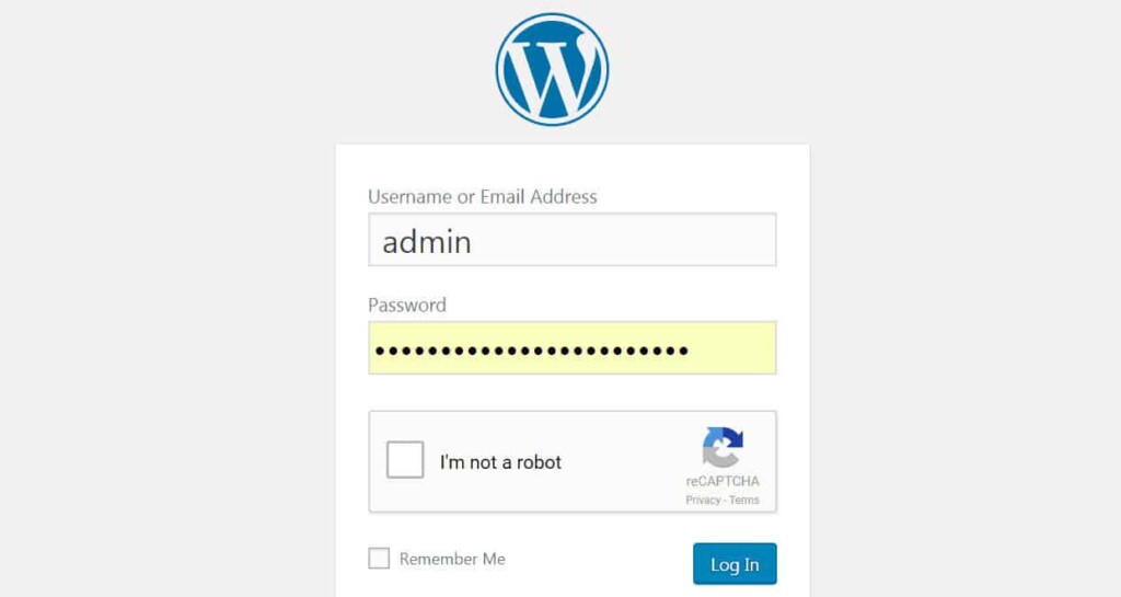 WordPress Login Page