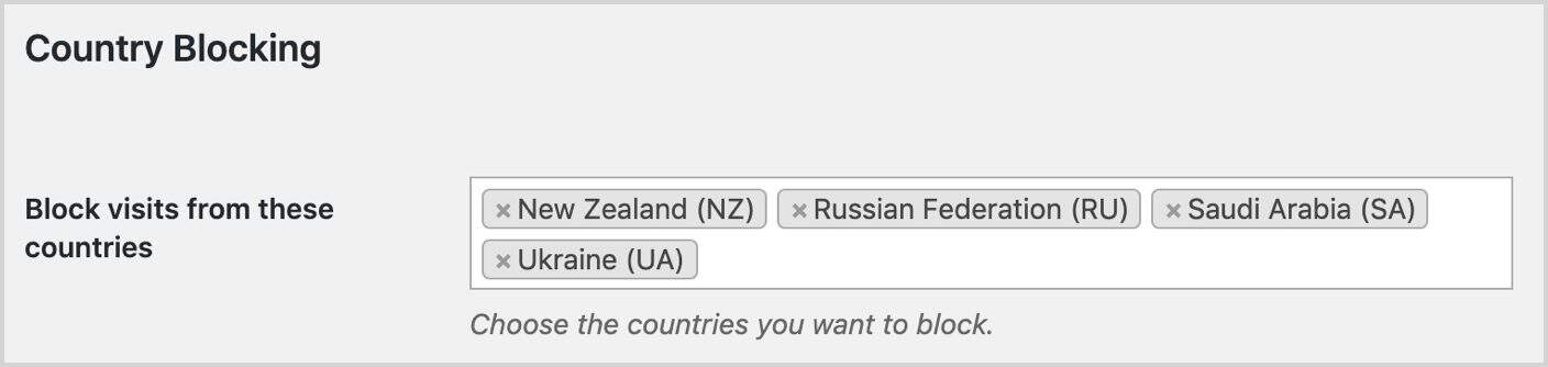 Country Blocking in WordPress Country Blocking in WordPress