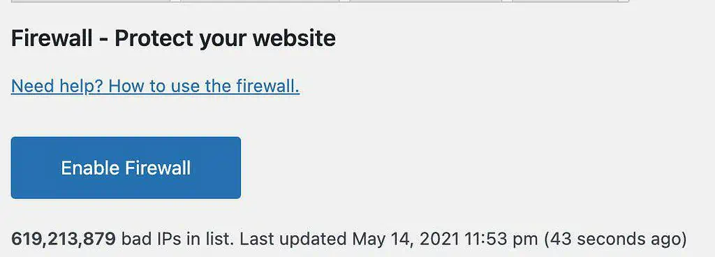 Enable the firewall