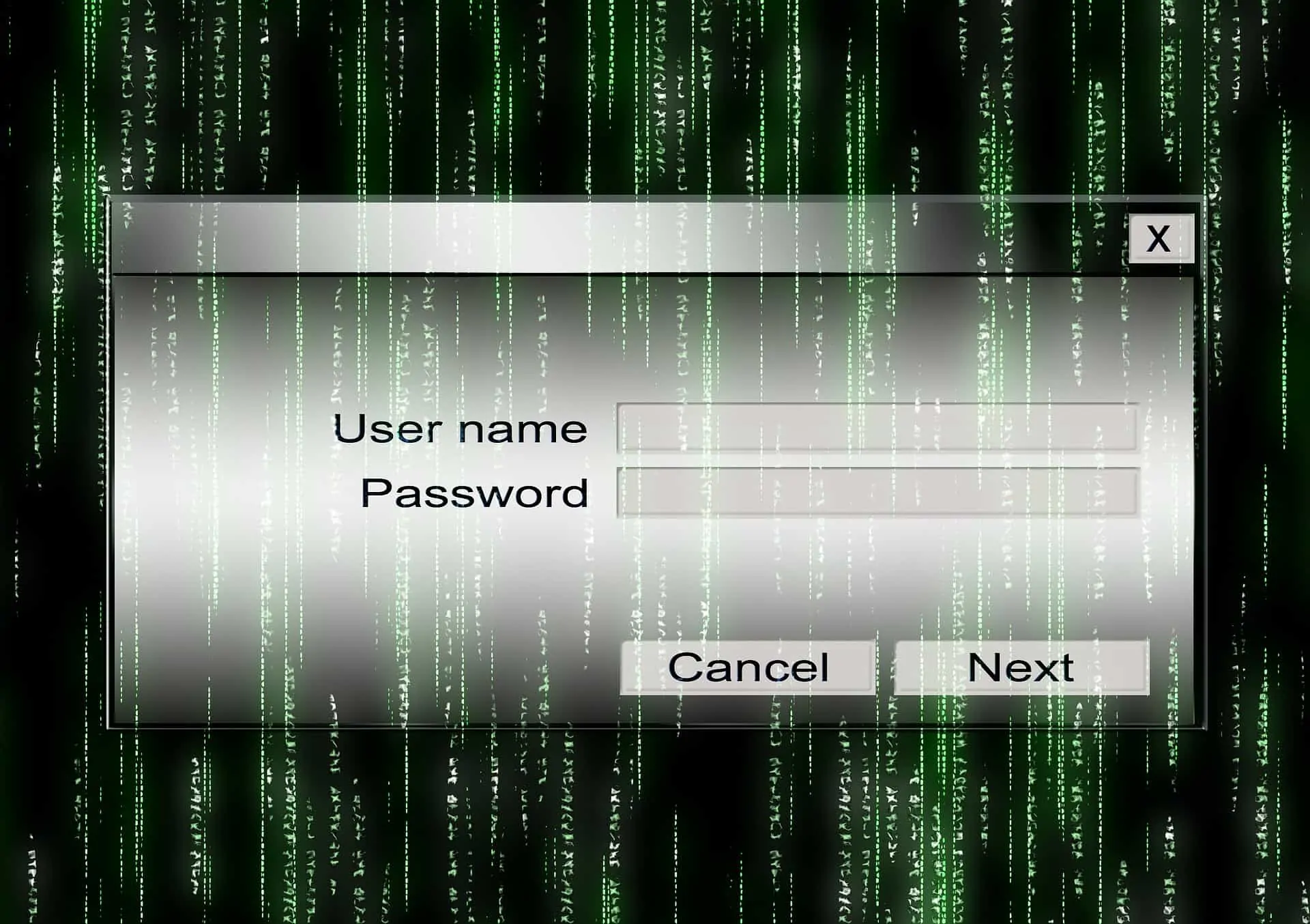 Password, mask, matrix