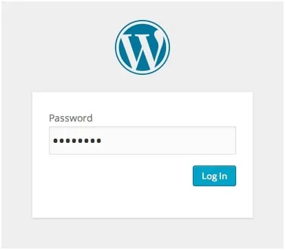 wordpress password