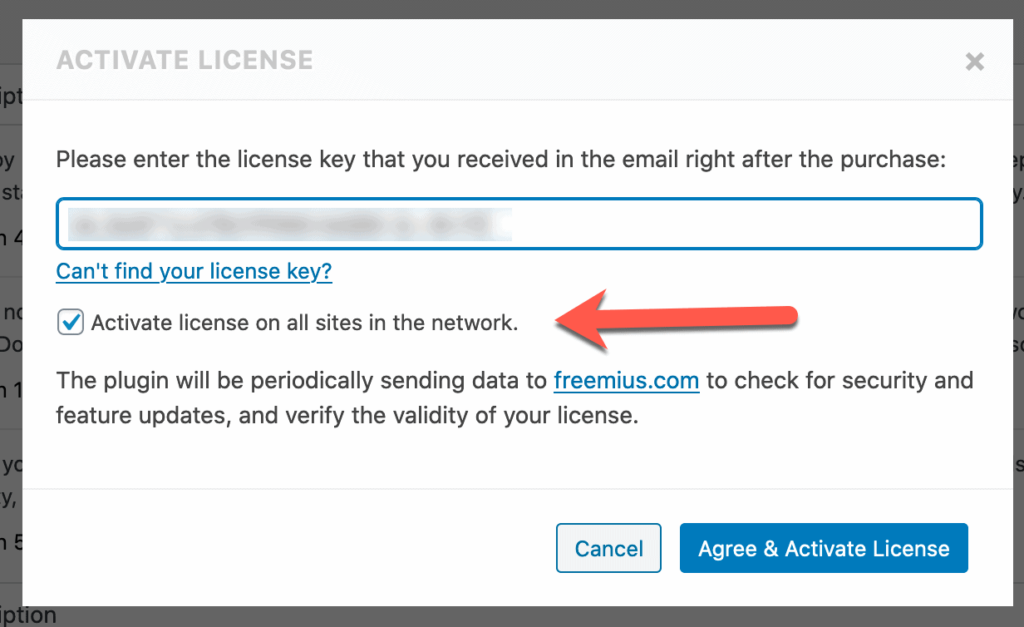Activate on all sites in the network
