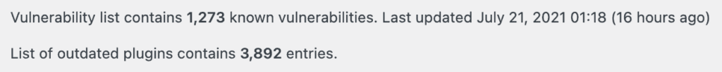 Vulnerability list contains...