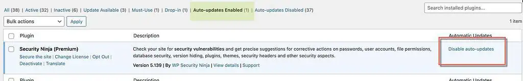 Disable auto-updates