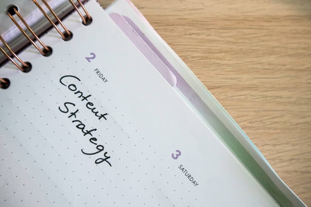 Content calendar in a calendar