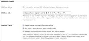 Webhook Events in Security Ninja