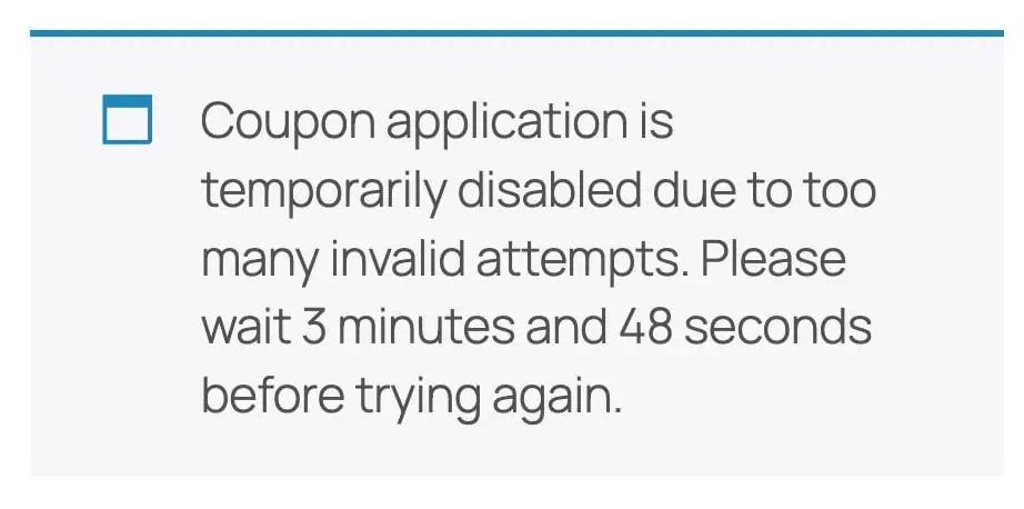 Coupon application protection